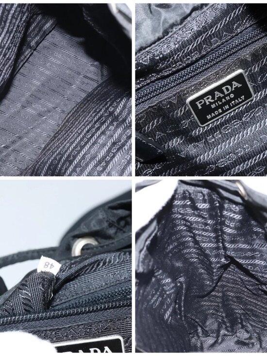 PRADA Backpack Nylon Black Silver main image 8